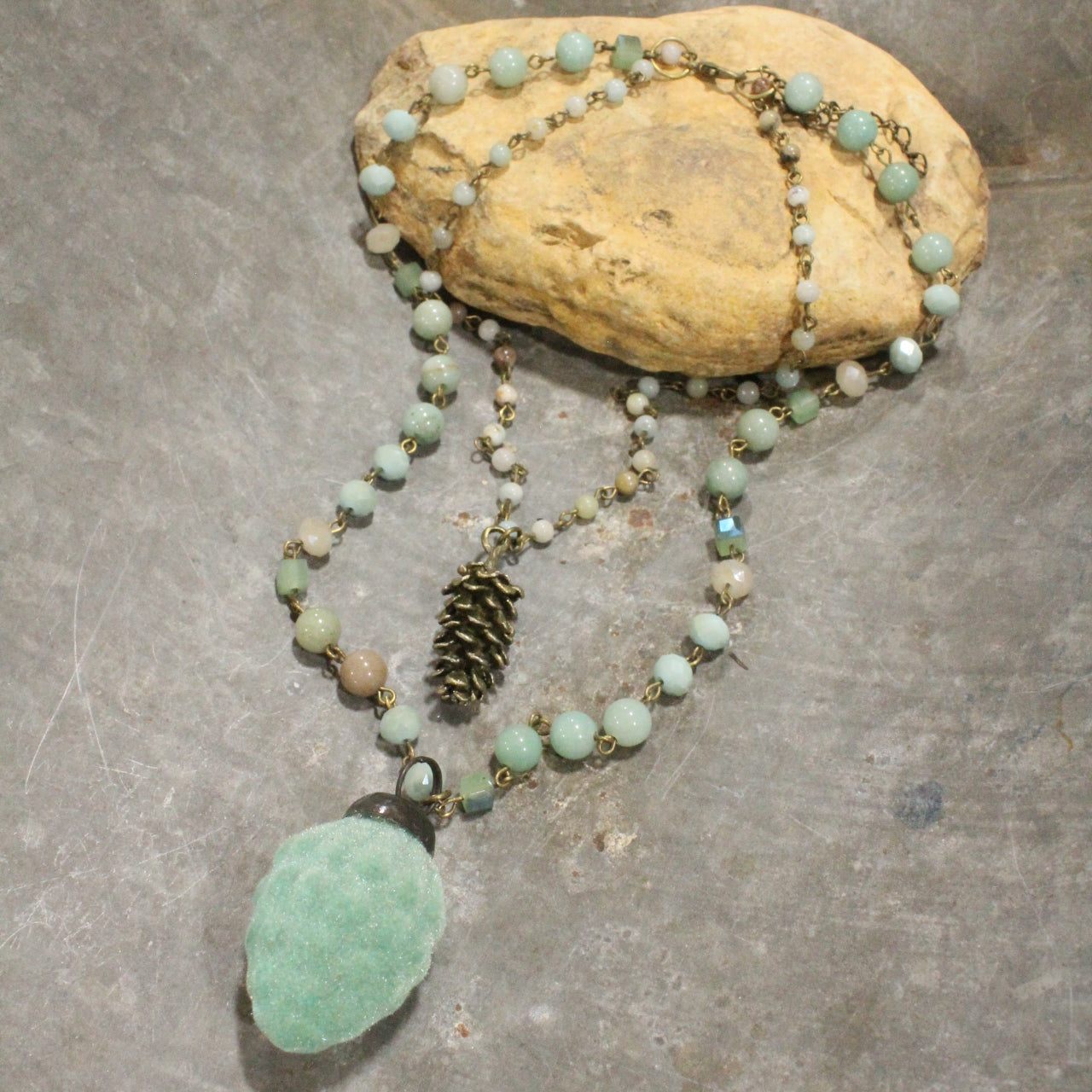 Pinecone Picking Fall Layered Necklace
