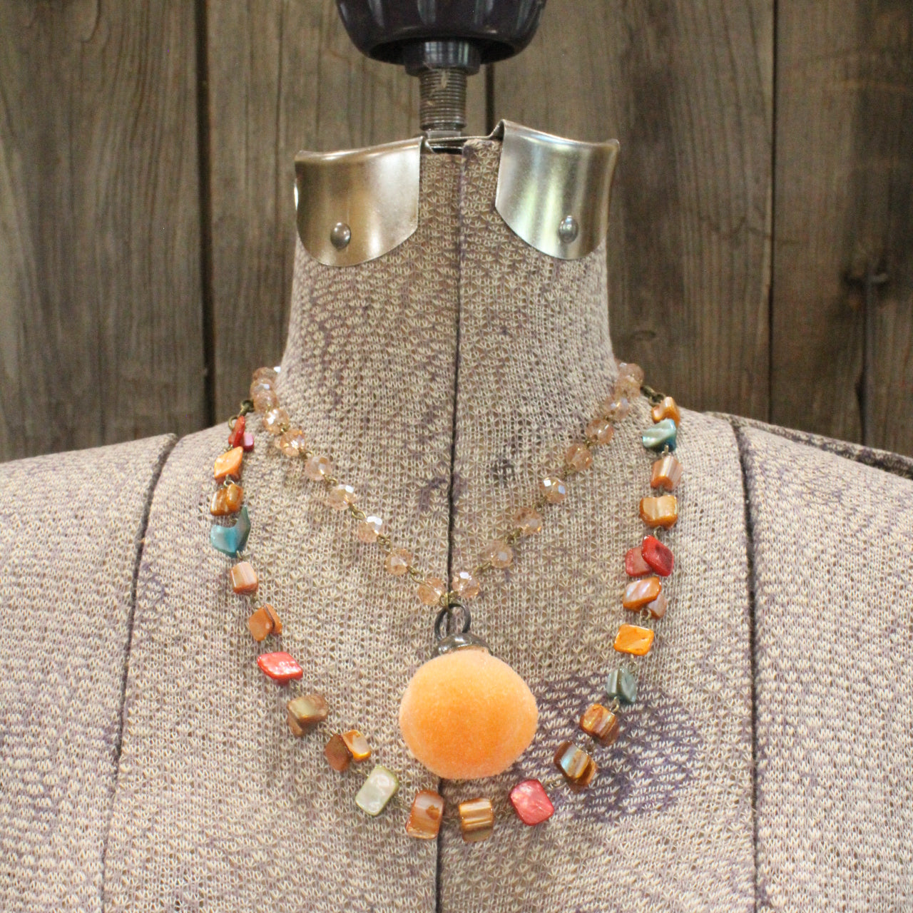 Pumpkin Carving Layered Necklace