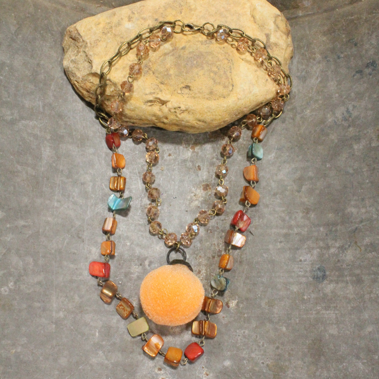 Pumpkin Carving Layered Necklace