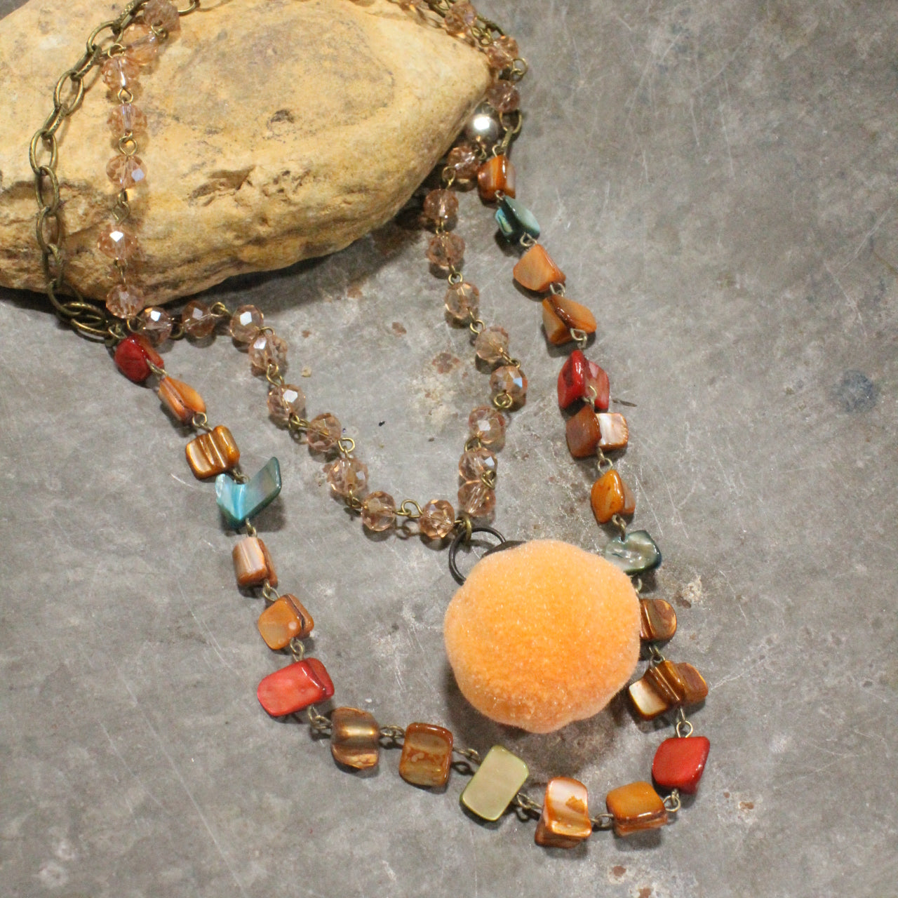 Pumpkin Carving Layered Necklace