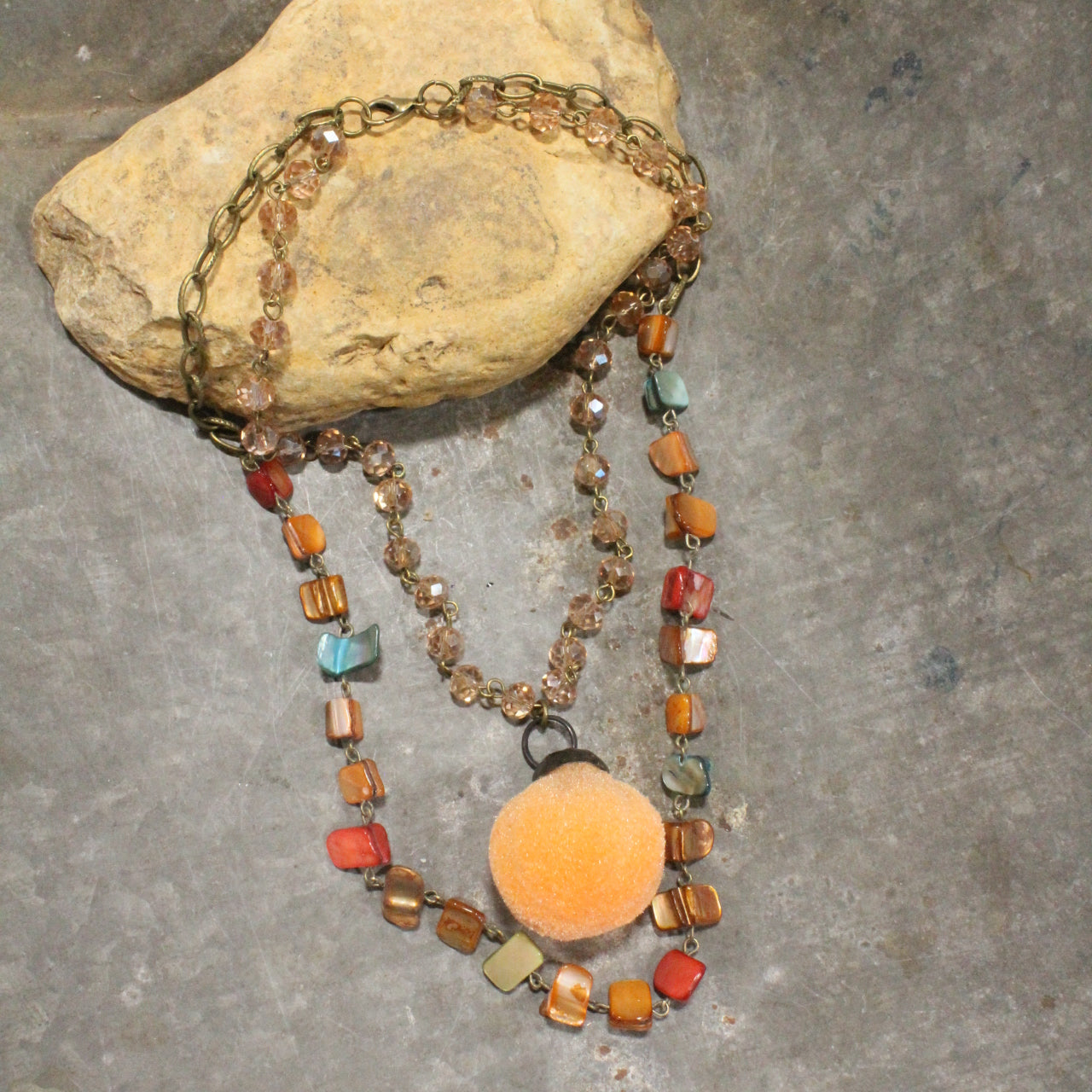 Pumpkin Carving Layered Necklace