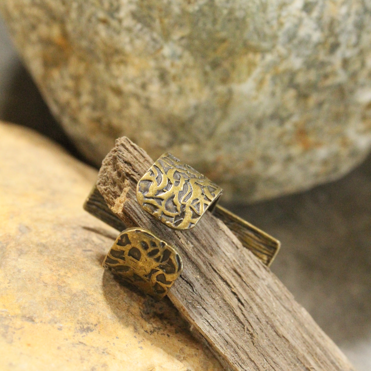 Bohemian Heart Throb Stone Open Size Ring
