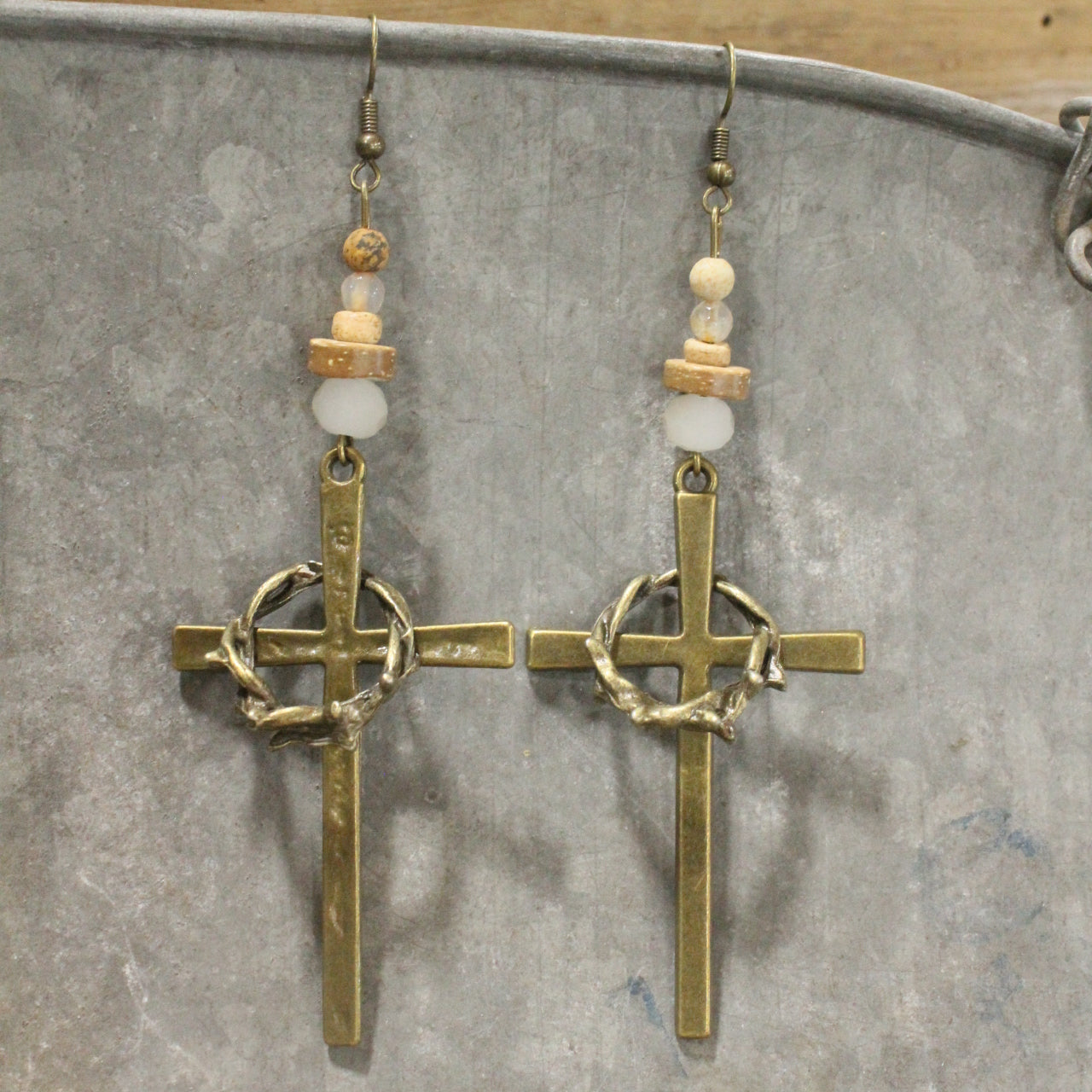 The Corner Stone Dangle Drop Earrings