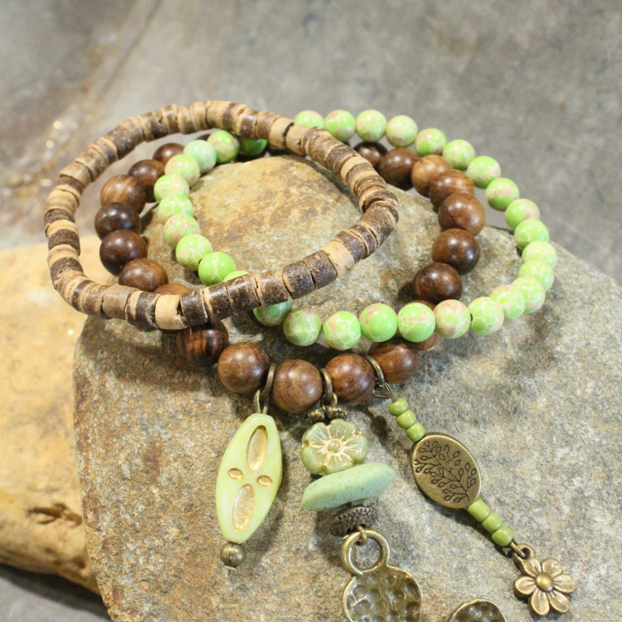 Blooming Czech Bracelet Set