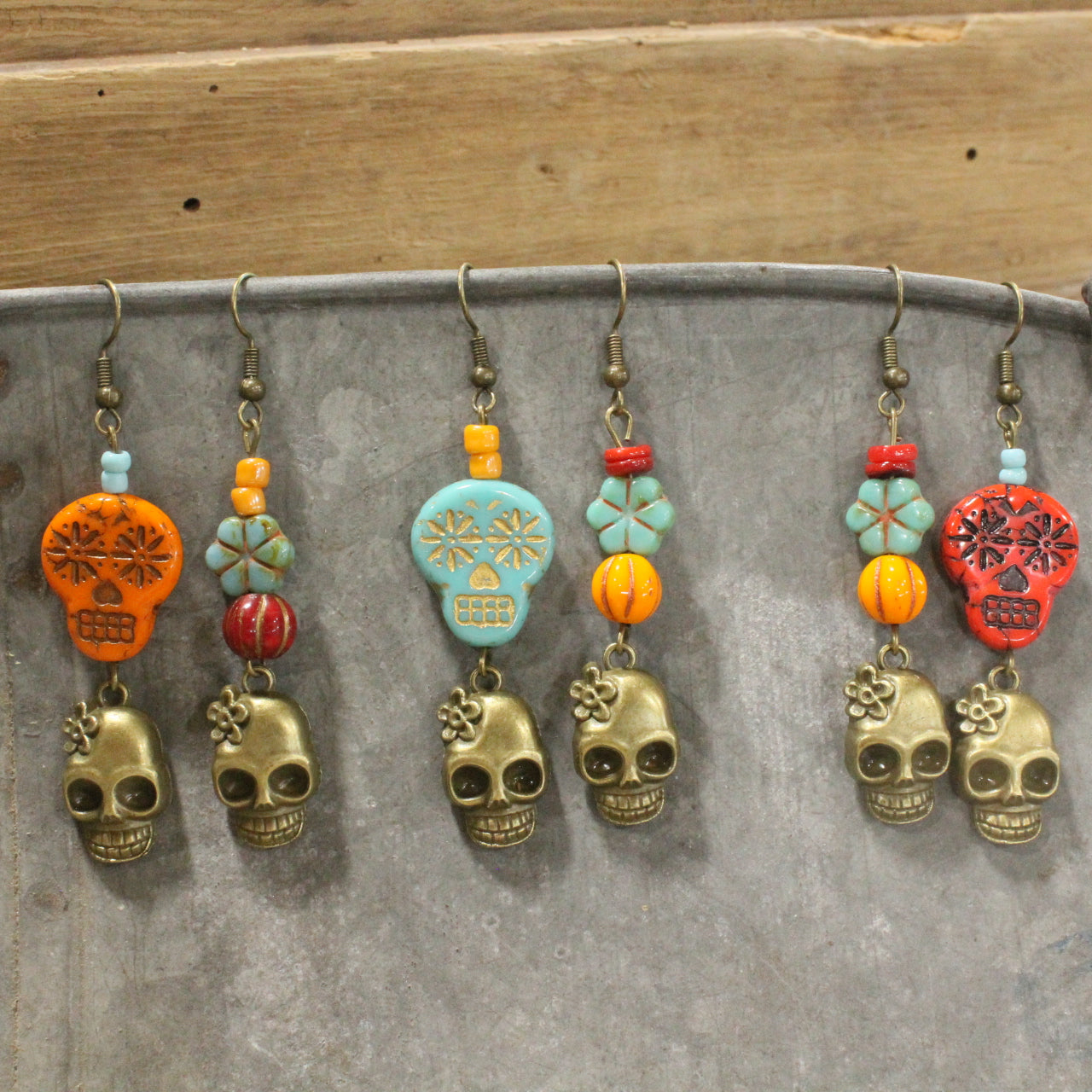 Wacky & Fun Skull Dangle Drop Earrings