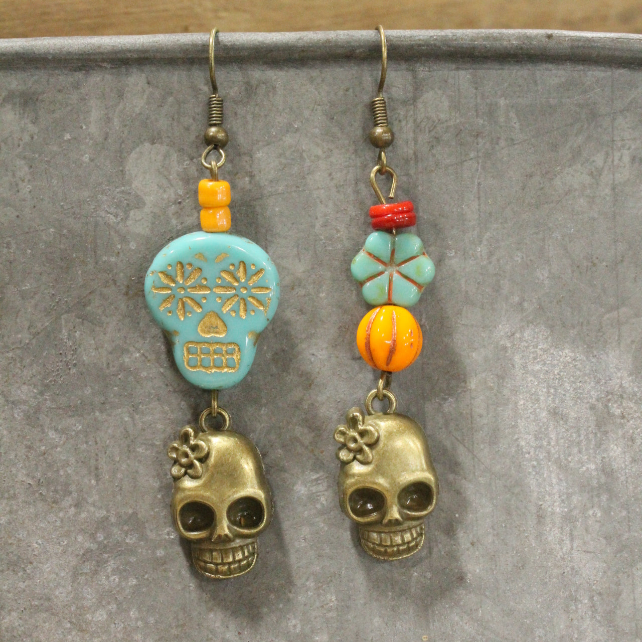 Wacky & Fun Skull Dangle Drop Earrings