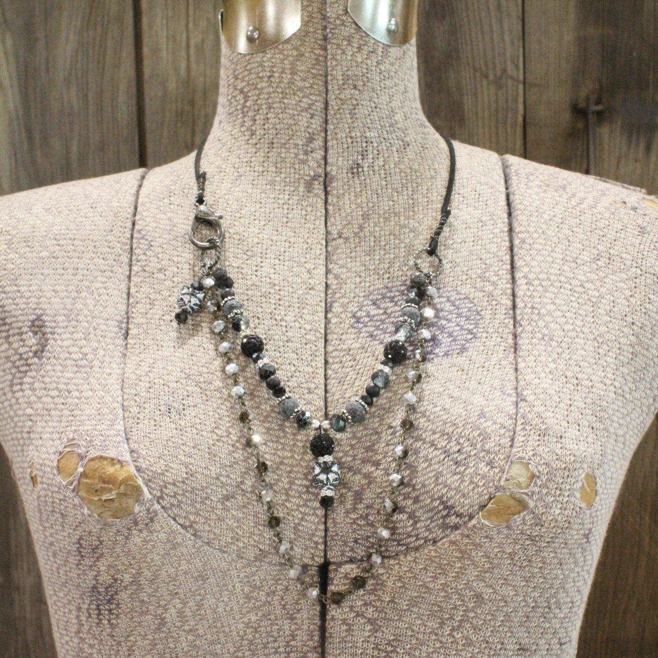 Sassy Black Cat Layered Necklace
