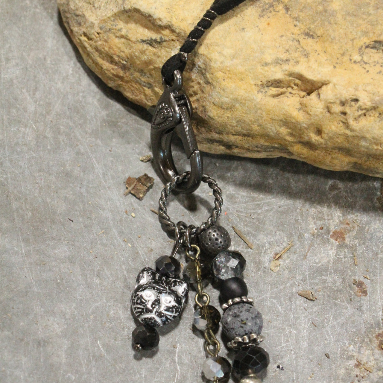 Sassy Black Cat Layered Necklace