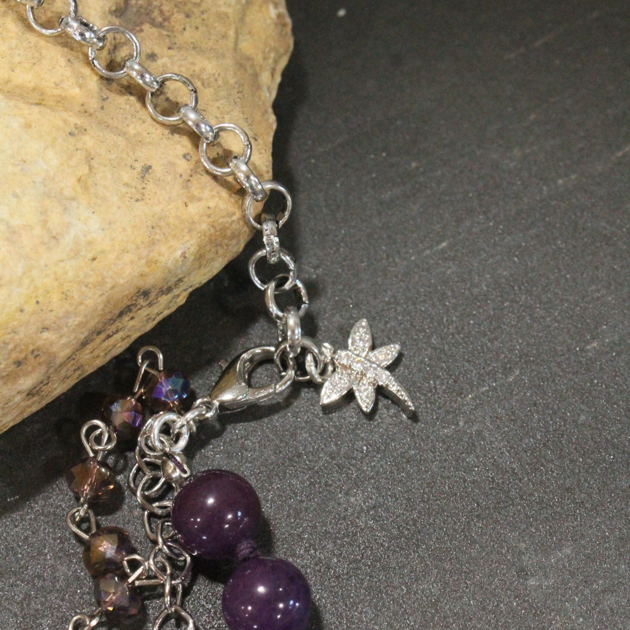 Dragonfly Lane Purple Layered Necklace