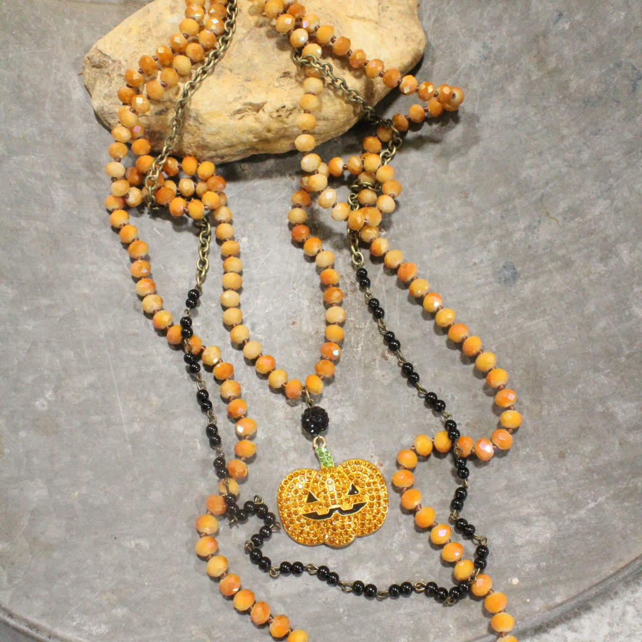 Jack Is Back Layered Glass Necklace