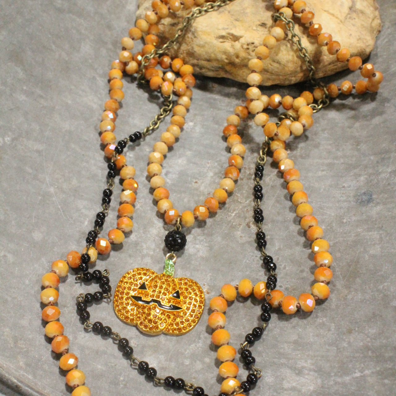 Jack Is Back Layered Glass Necklace