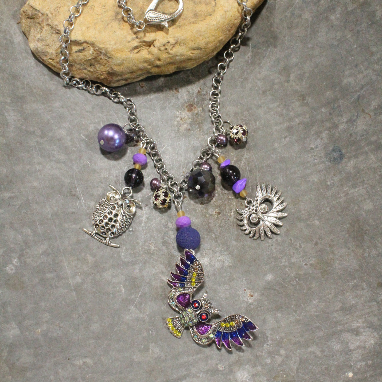 Night Glider Owl Charm'd Necklace