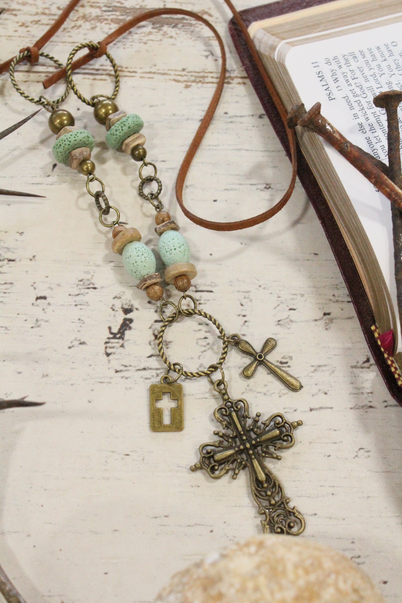 Our Daily Bread Cross Necklace