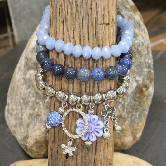 Dragonfly Lane Blue Bracelet Set