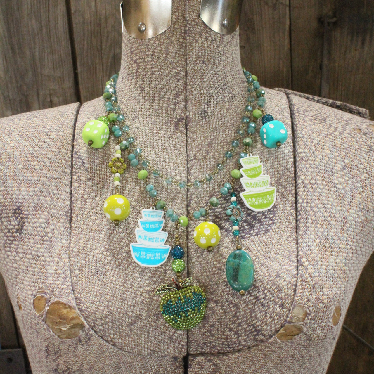 Grandma's Fresh Baked Granny Smith Apple Pie Charm’d Necklace
