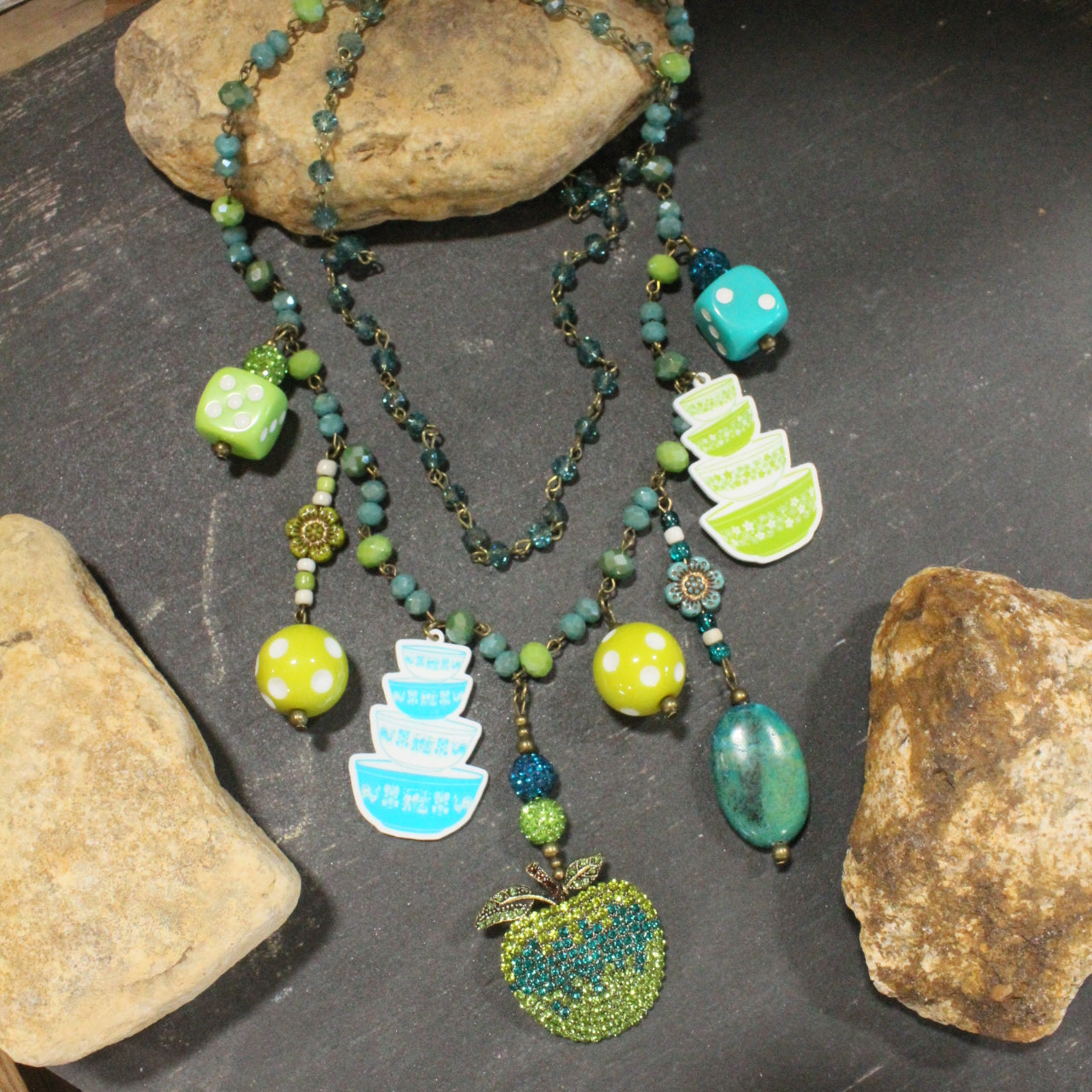 Grandma's Fresh Baked Granny Smith Apple Pie Charm’d Necklace