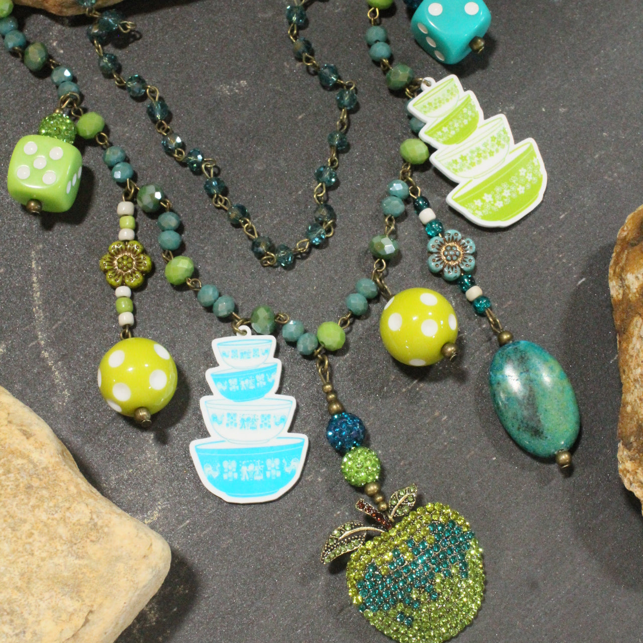 Grandma's Fresh Baked Granny Smith Apple Pie Charm’d Necklace