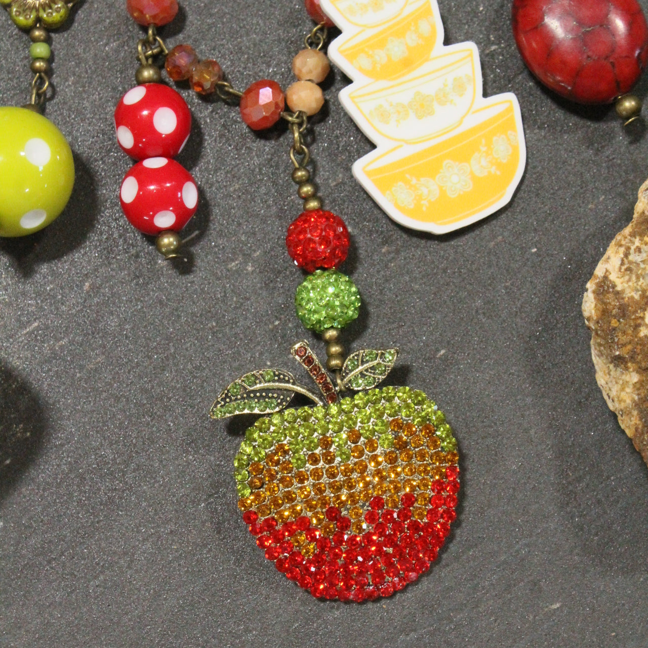 Grandma's Fresh Baked Red Delicious Apple Pie Charm’d Necklace