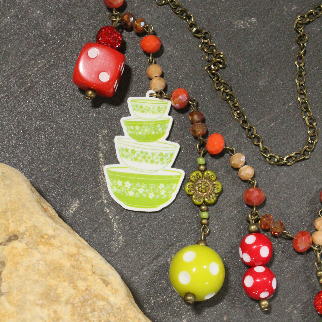 Grandma's Fresh Baked Red Delicious Apple Pie Charm’d Necklace