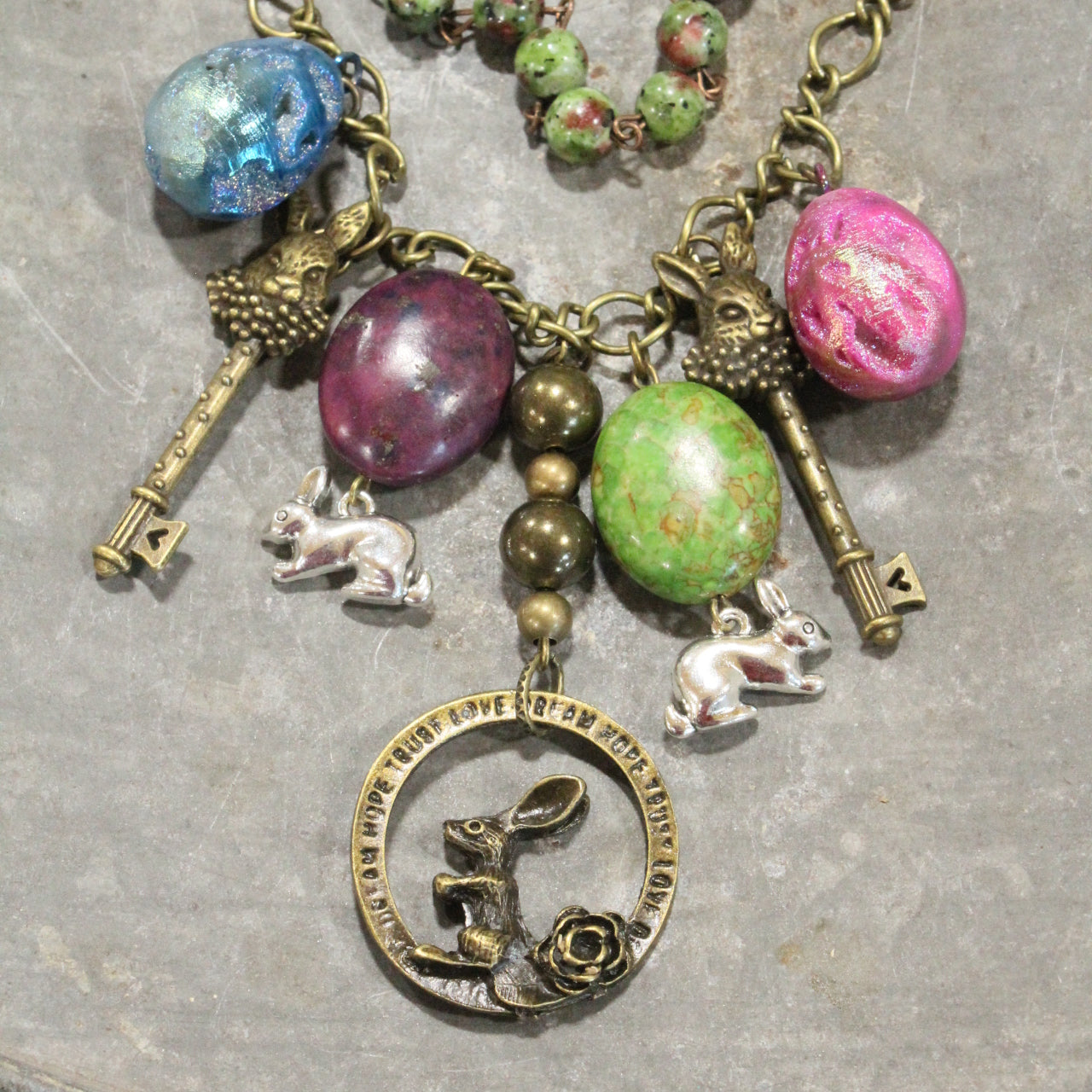 Bundle Of Bunnies Charming Necklace