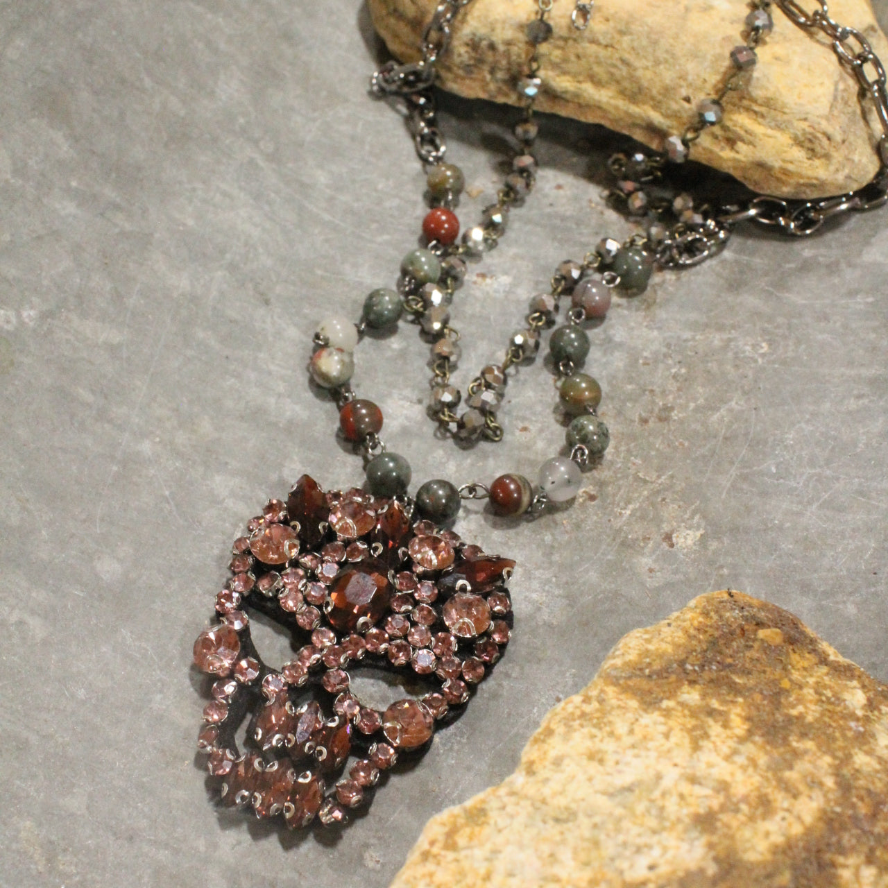Funny Bones Blush Layered Necklace
