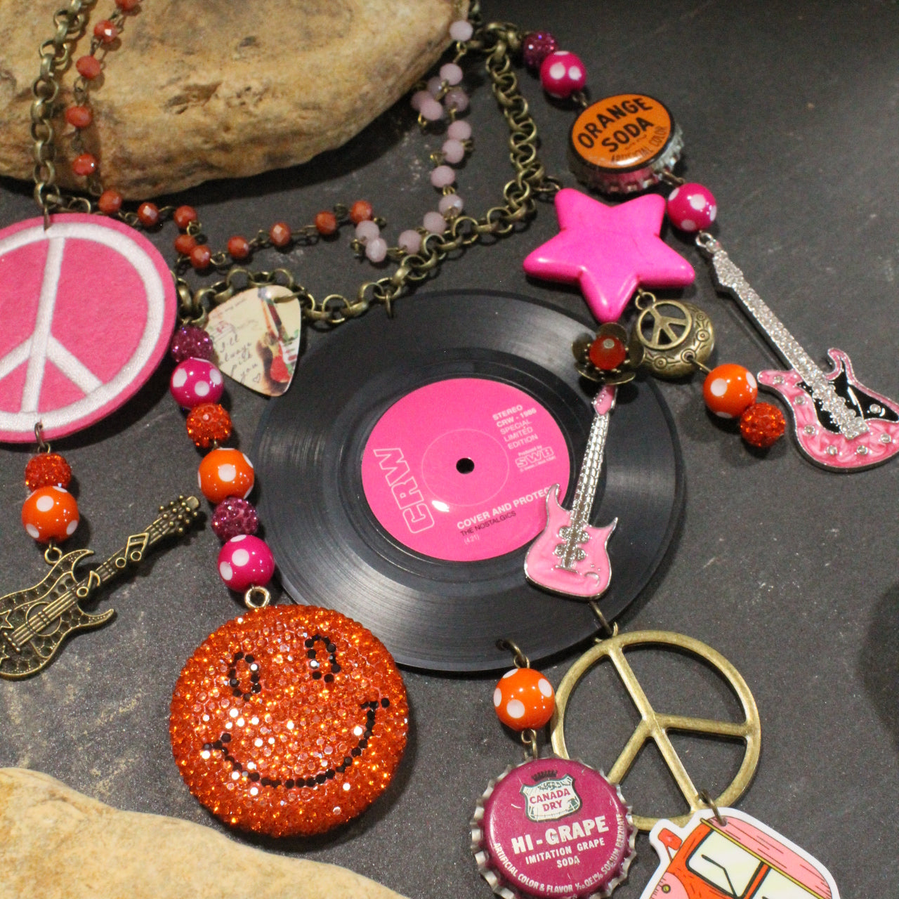 Just A Little Bit Hippy Pink Charm’d Necklace