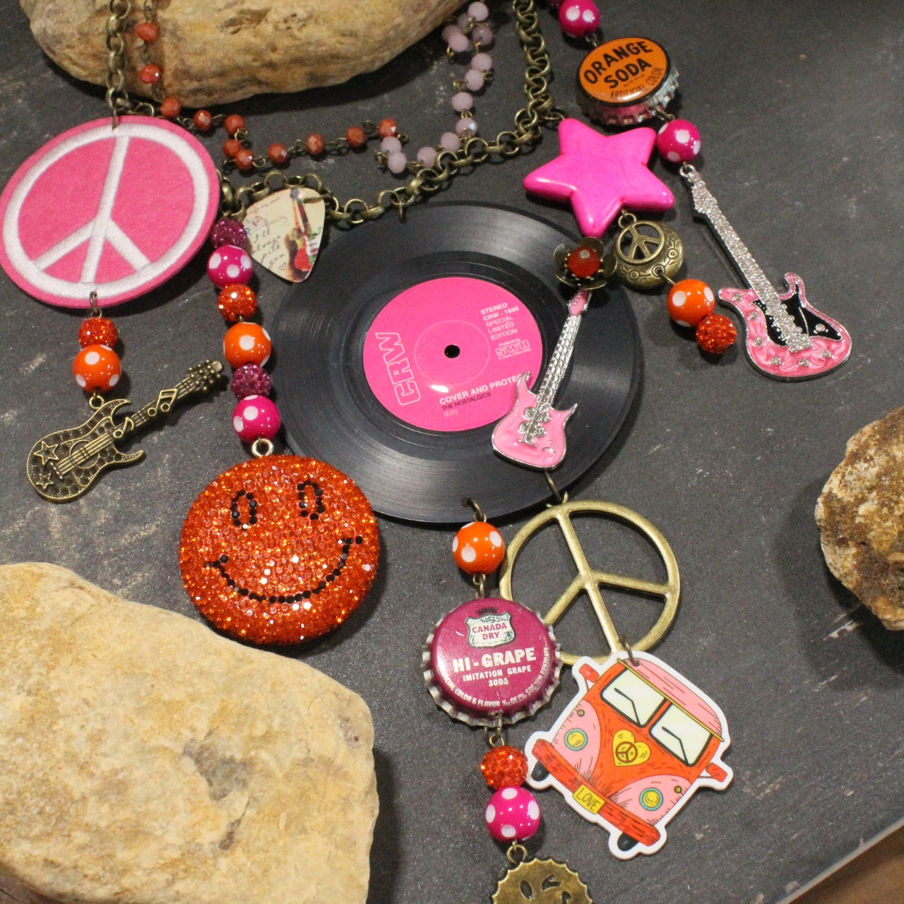 Just A Little Bit Hippy Pink Charm’d Necklace