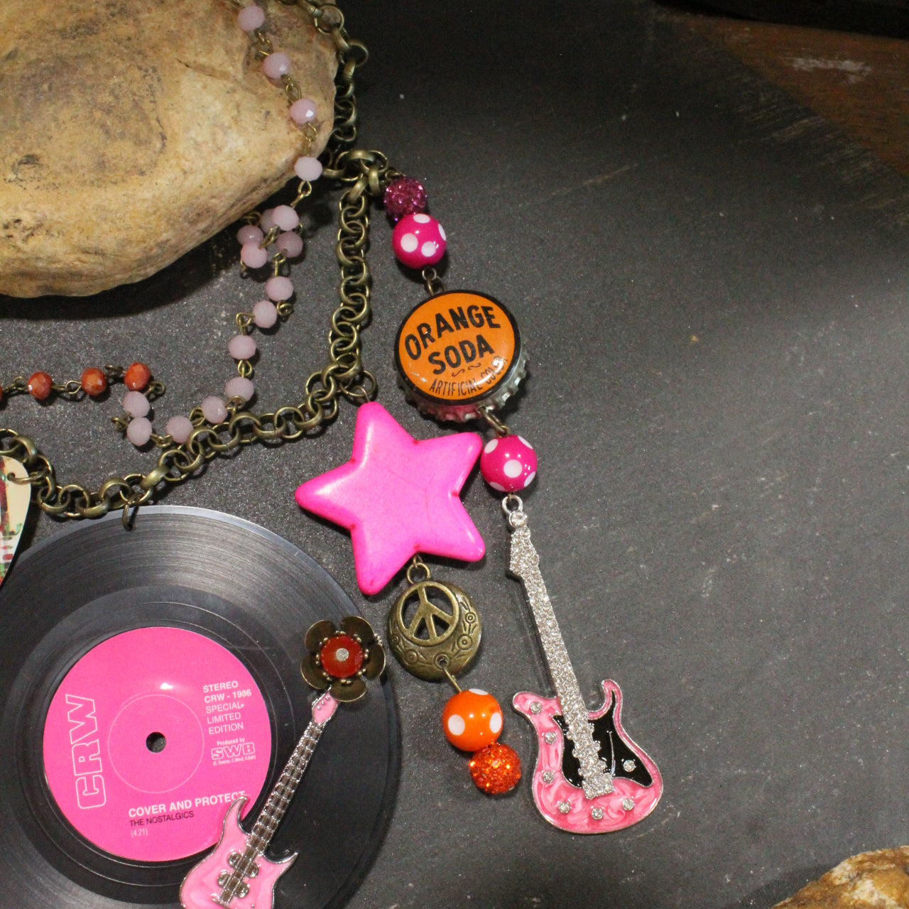 Just A Little Bit Hippy Pink Charm’d Necklace
