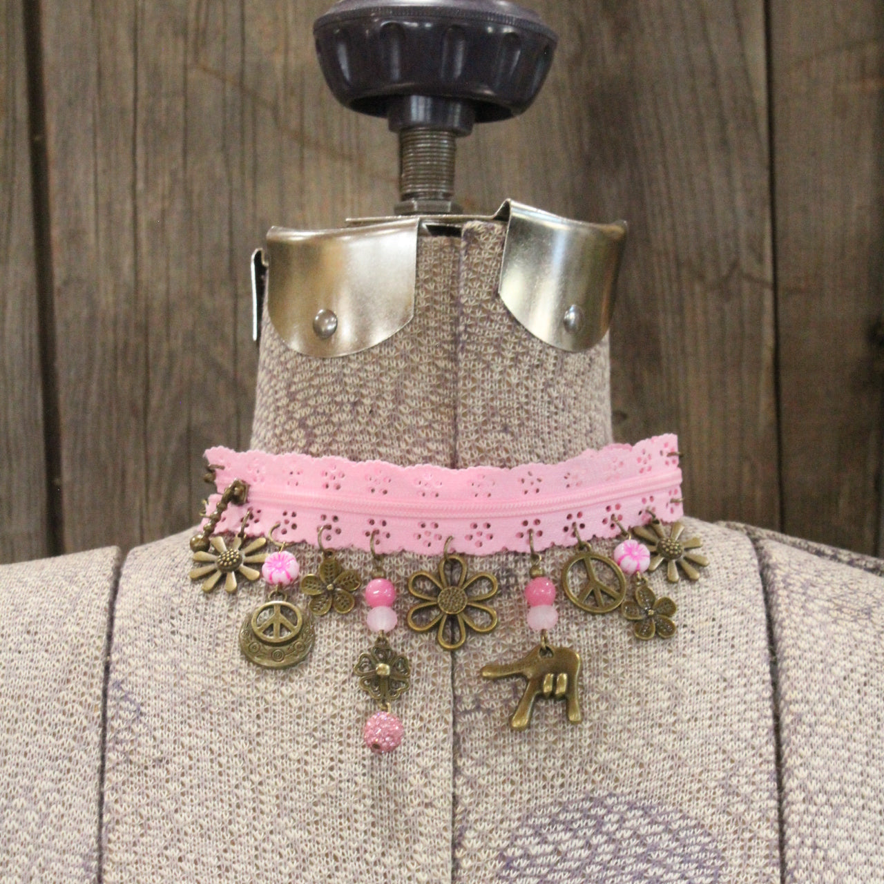All Choked Up Pink Daisy Child Necklace