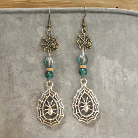 Charlotte's Web Dangle Drop Earrings