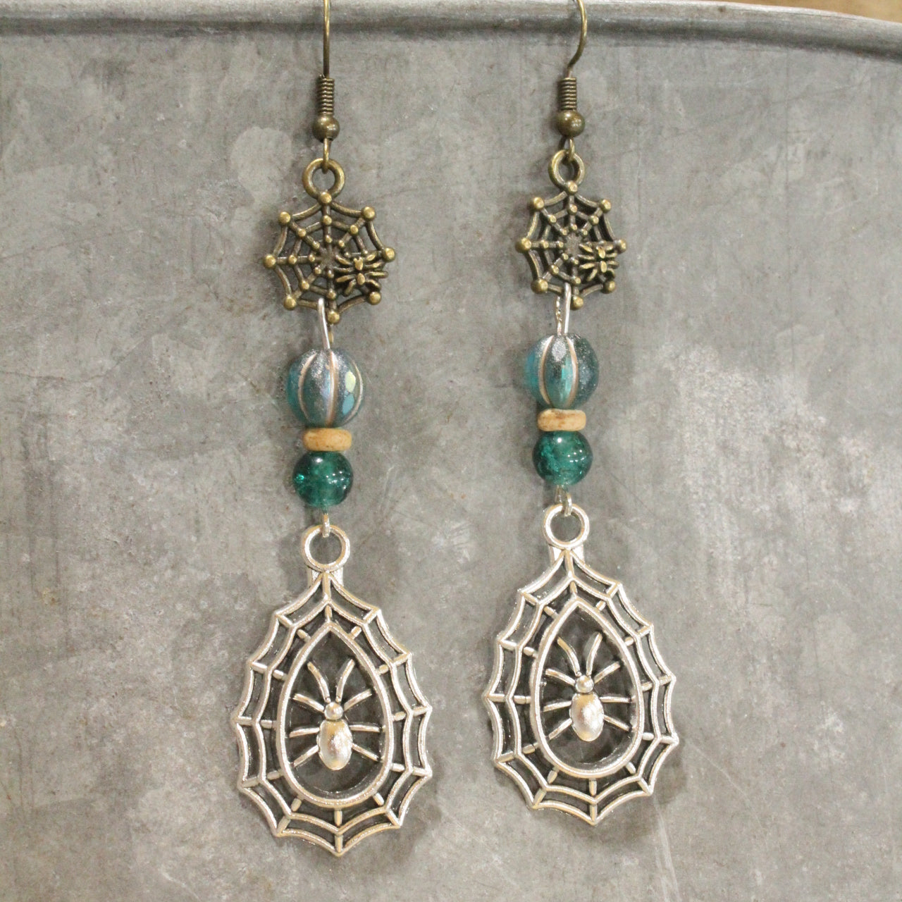 Charlotte's Web Dangle Drop Earrings