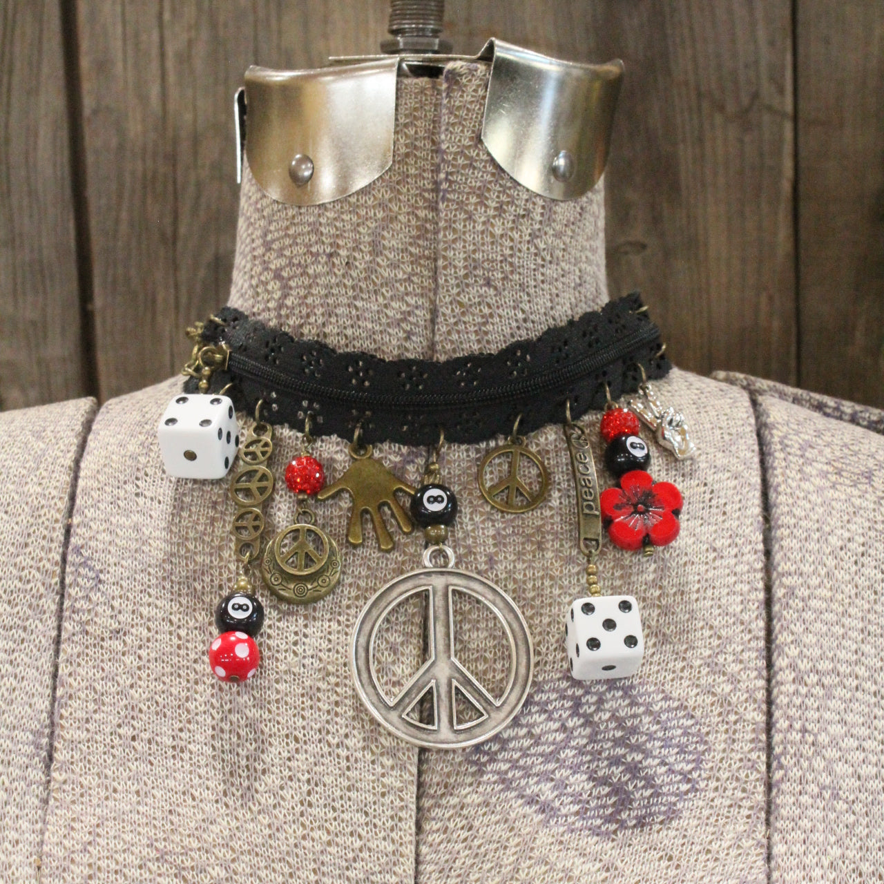 All Choked Up Black Billards Necklace