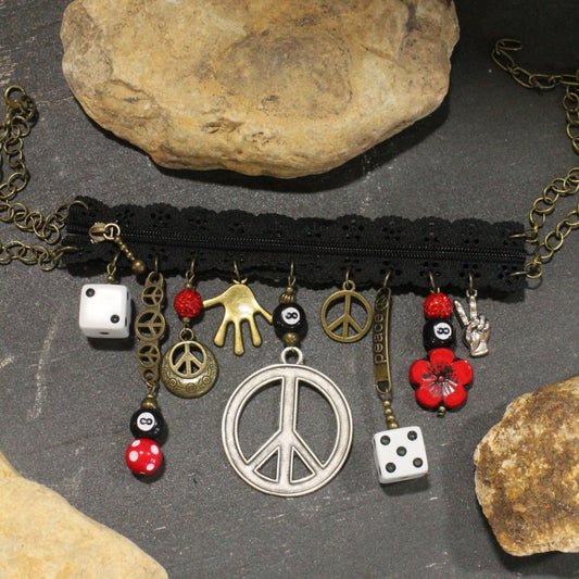 All Choked Up Black Billards Necklace