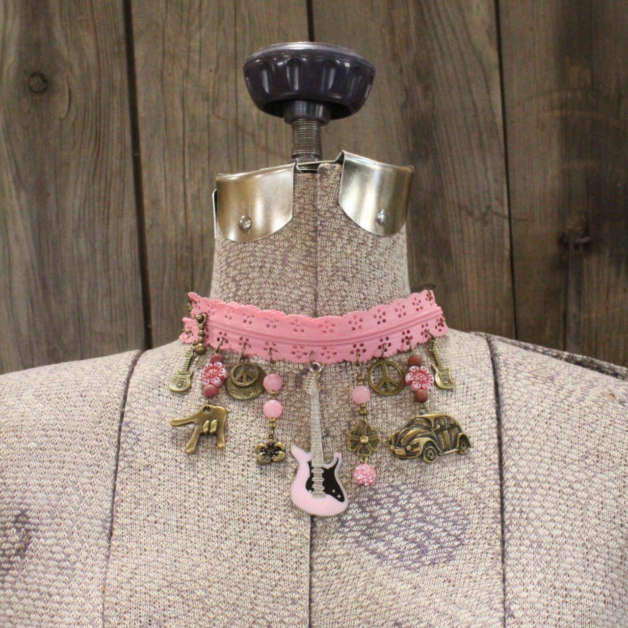 All Choked Up Dusty Pink Groovy Girl Necklace