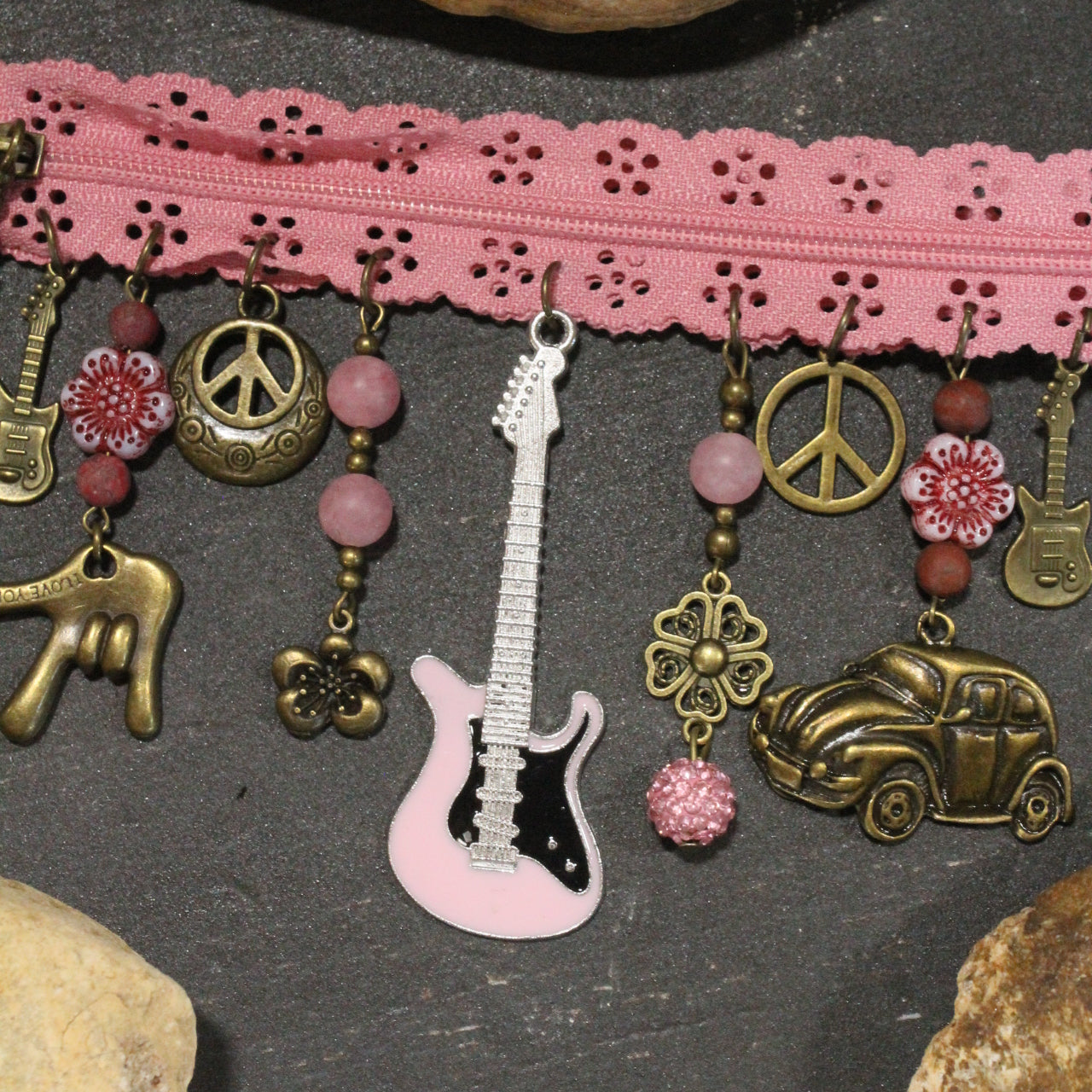 All Choked Up Dusty Pink Groovy Girl Necklace