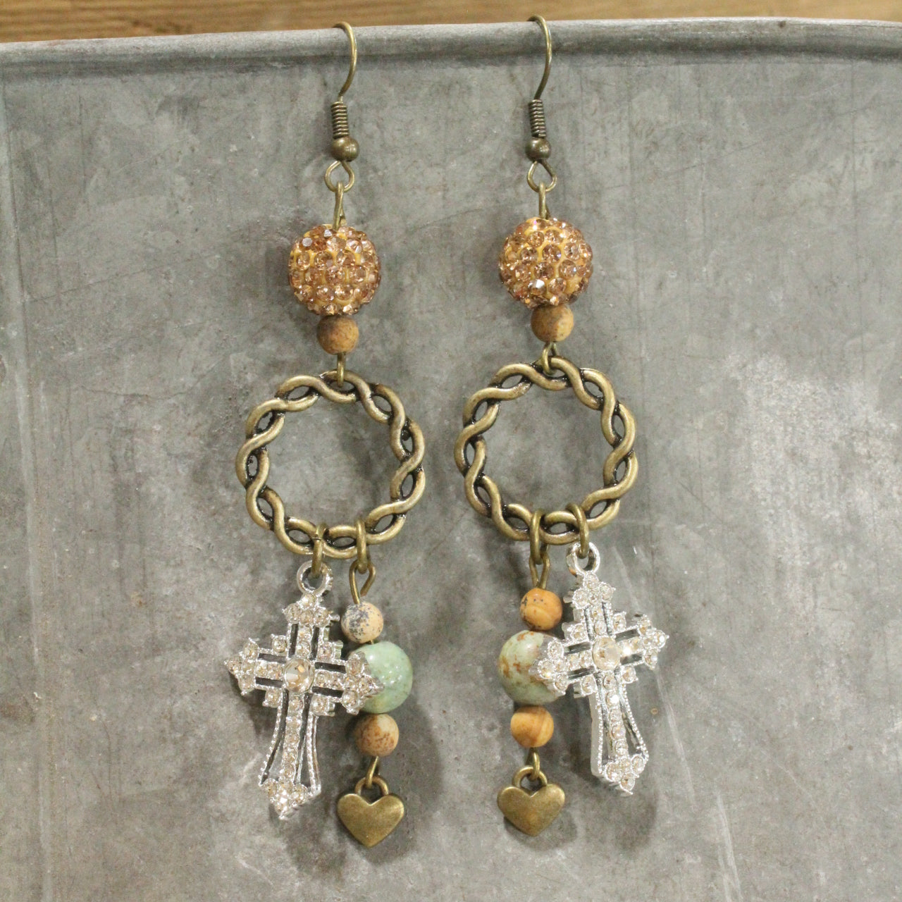 Faith, Hope, & Love Dangle Drop Earrings