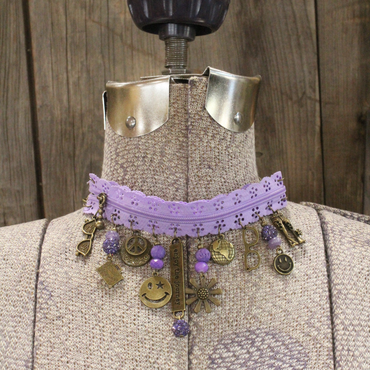 All Choked Up Lavender Enjoy The Journey Necklace