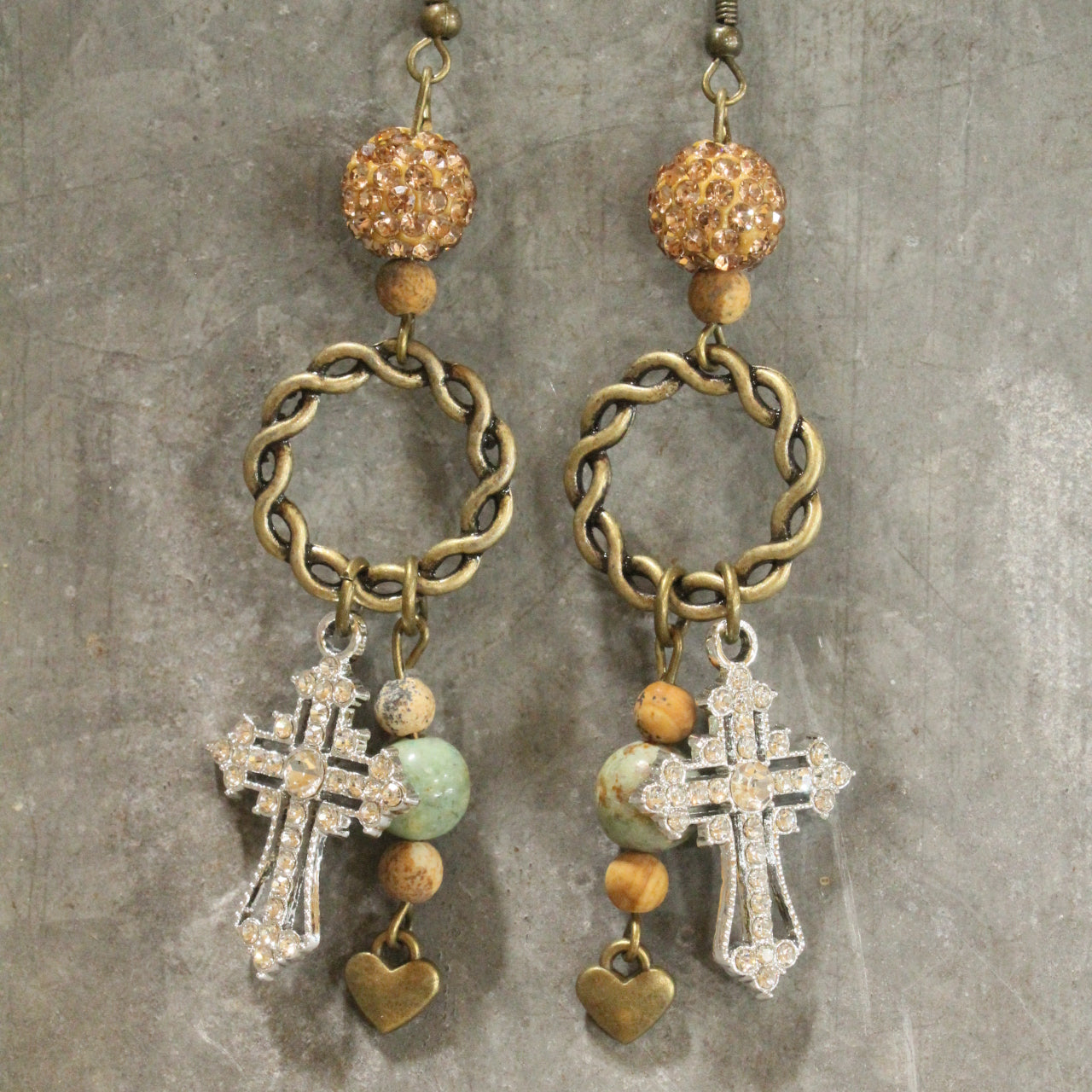 Faith, Hope, & Love Dangle Drop Earrings