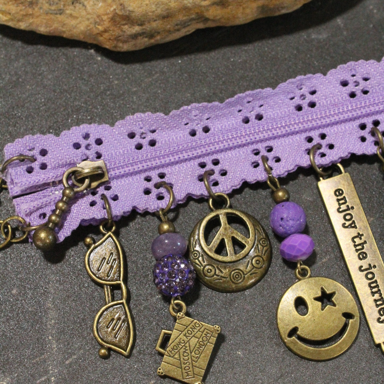 All Choked Up Lavender Enjoy The Journey Necklace