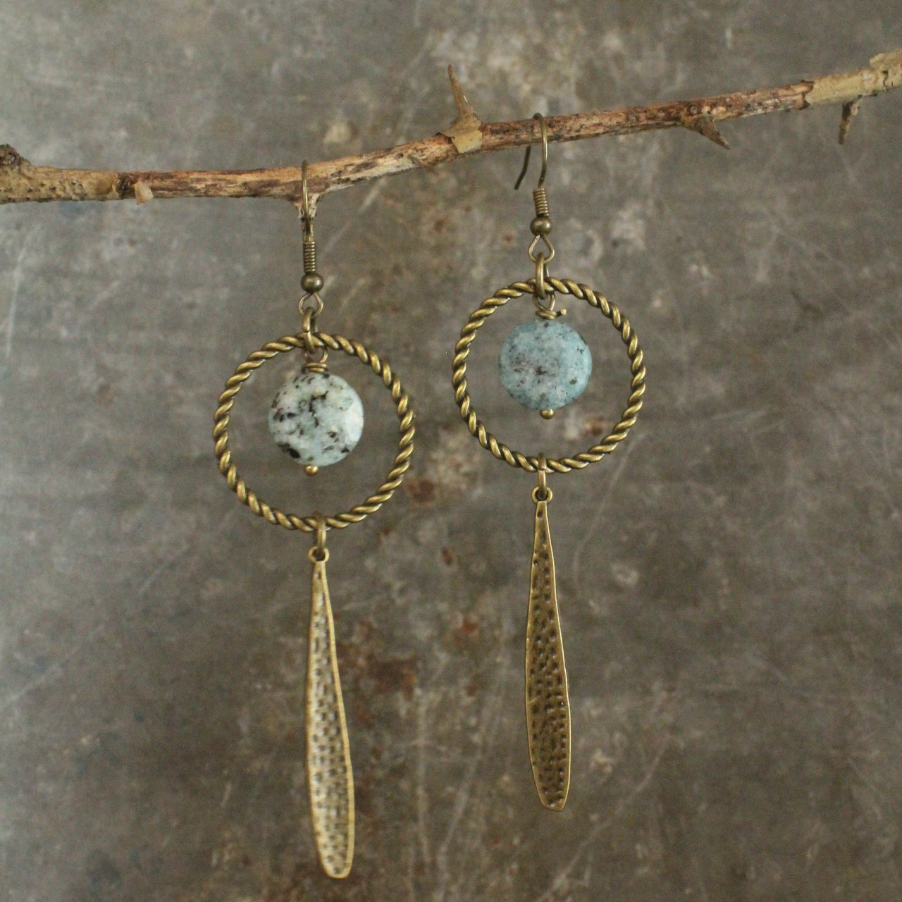 Part Of The Tribe Hoop Jasper Earrings