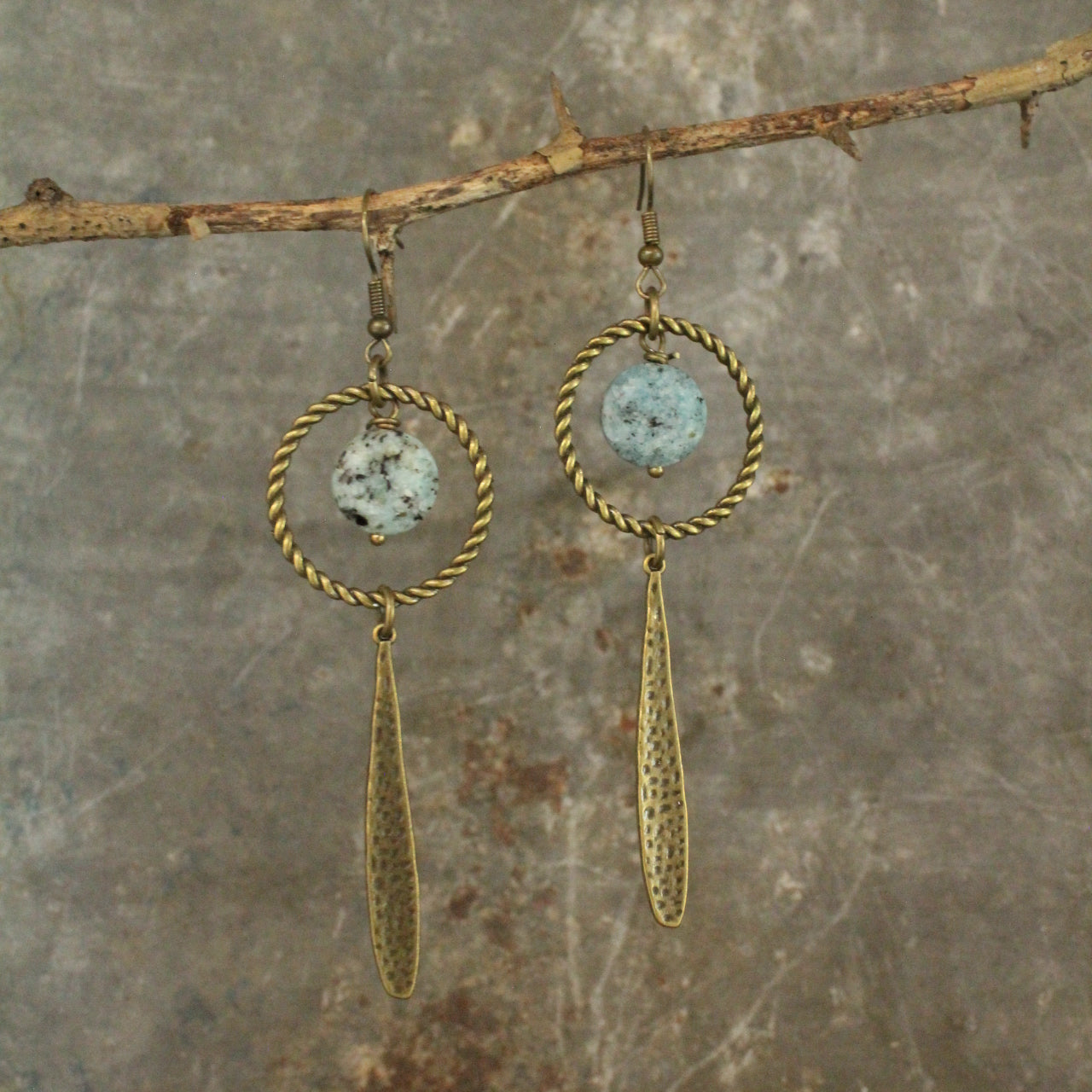 Part Of The Tribe Hoop Jasper Earrings