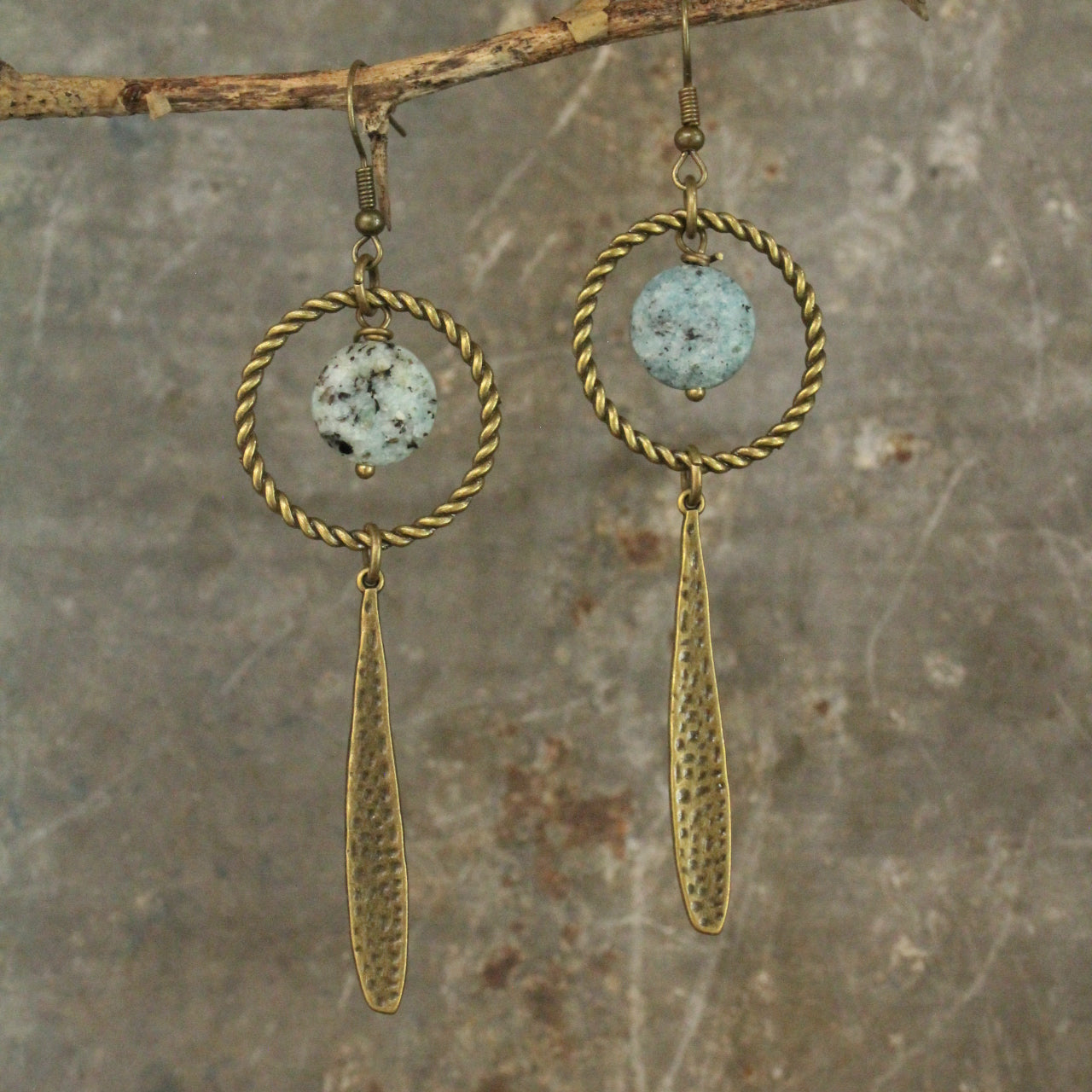 Part Of The Tribe Hoop Jasper Earrings