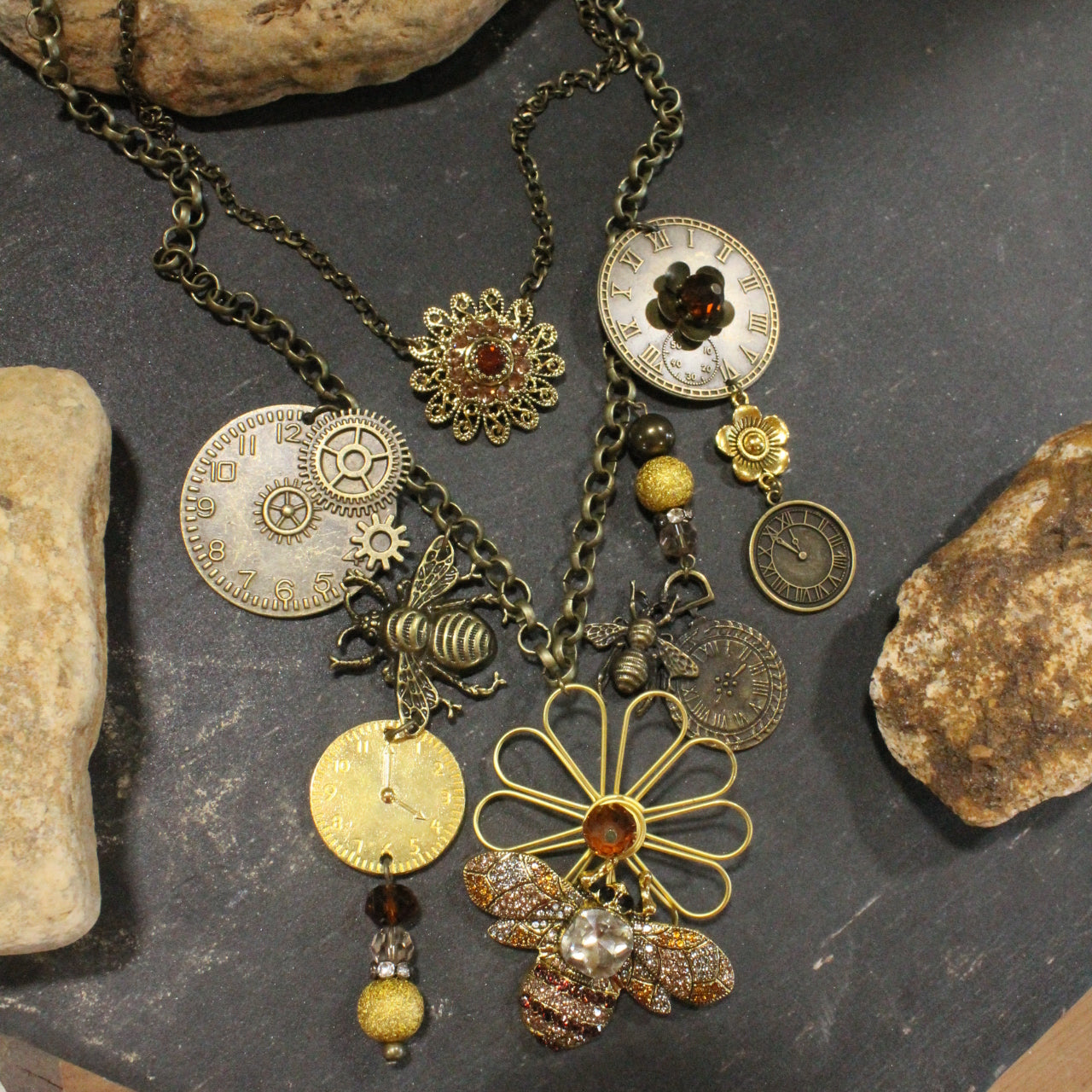 Time To Gather Some Honey Charm’d Necklace