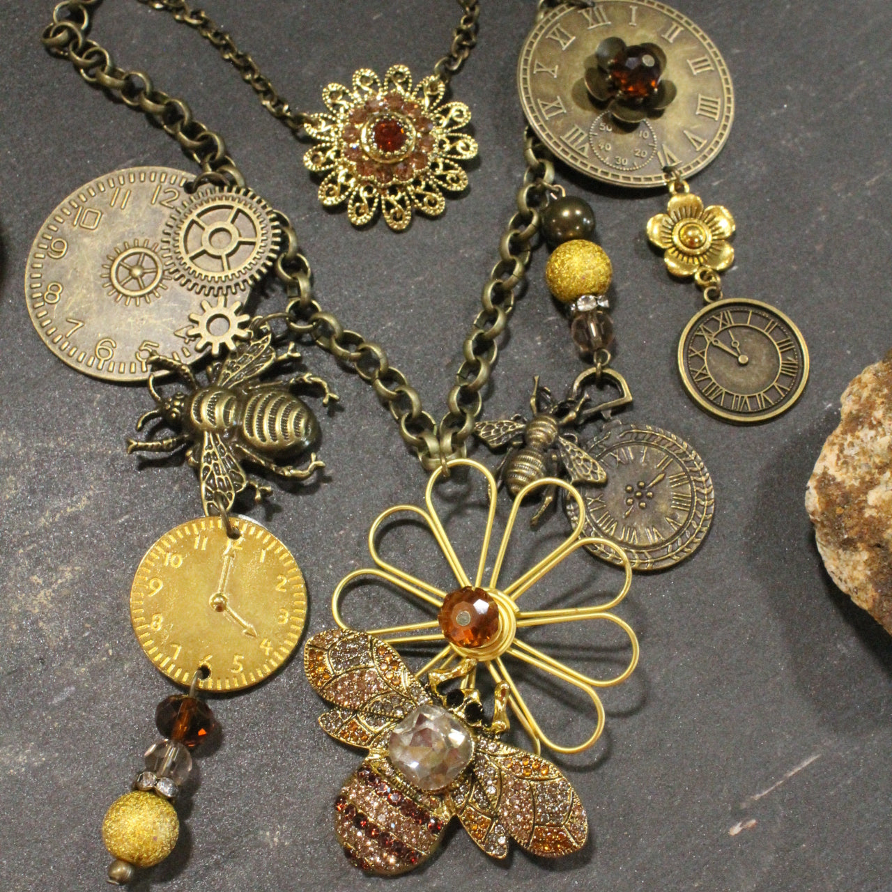 Time To Gather Some Honey Charm’d Necklace