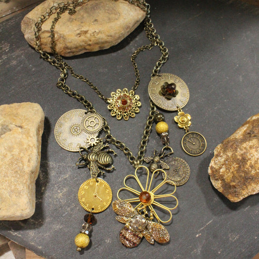 Time To Gather Some Honey Charm’d Necklace