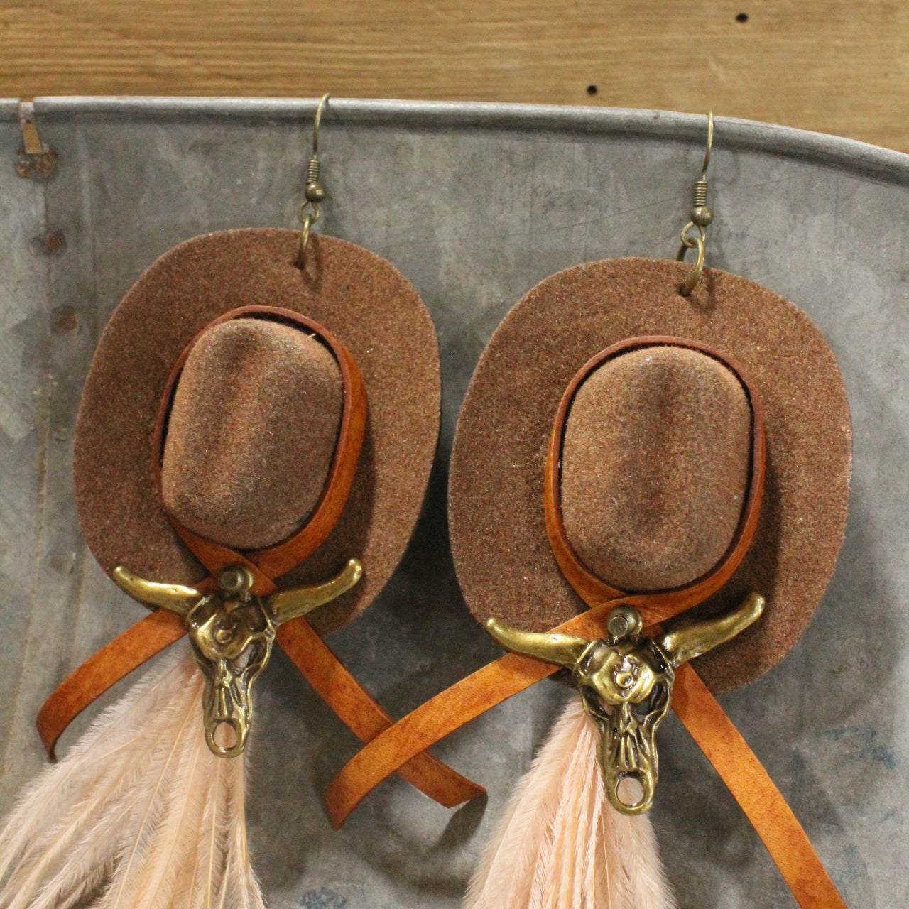 Hats Off Cowgirl Dangle Drop Earrings