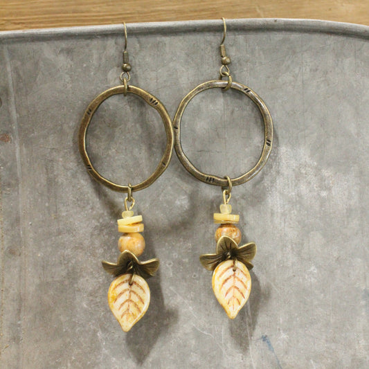 Cool Breeze Fall Leaves Dangle Drop Earrings