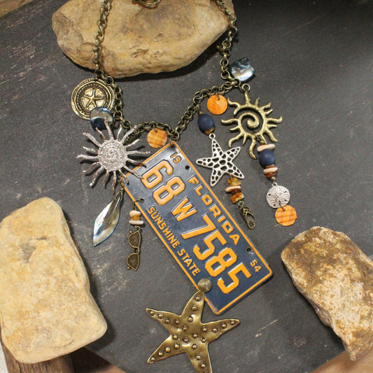 Travel Time In Florida Necklace