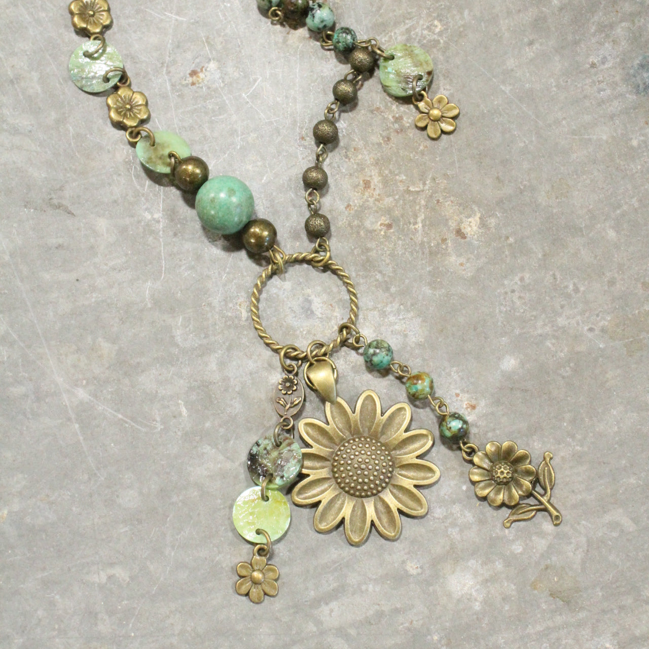 Signs Of Spring & Summer Flower Charm Necklace