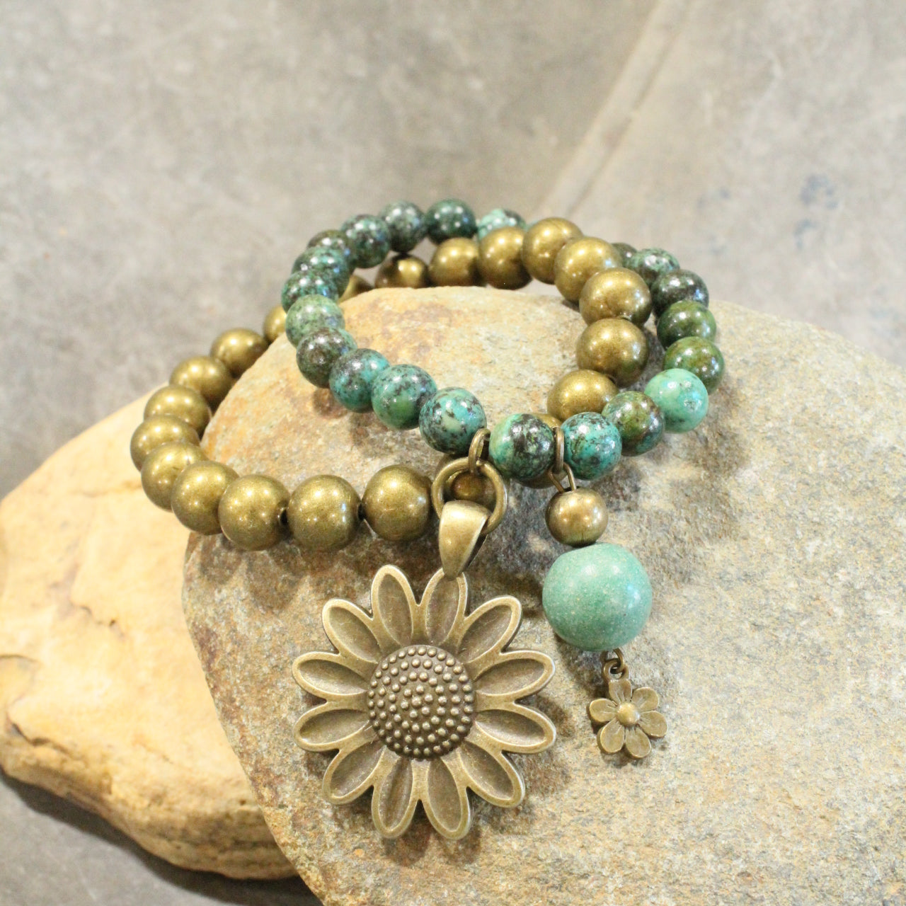 Signs Of Spring & Summer Flower Charm Stretch Bracelet Set